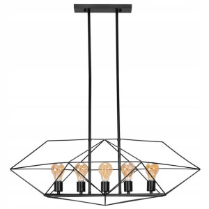 Lampa Wisząca Loft Industrial Czarna Metalowa E27