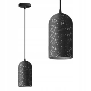 Lampa Sufitowa Wisząca Betonowa B Black Lastryko