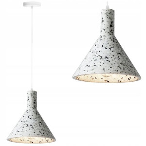 Lampa Sufitowa Wisząca Betonowa Lastryko Biała