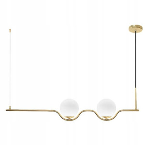 Lampa Sufitowa Nowoczesna Gold Złota E27 Klosz x2