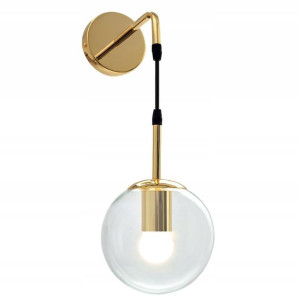 Lampa Ścienna Kinkiet Szklany Gold Glamour Gold