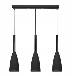 Lampa Wisząca Metal Drewno Loft Letiz Led Black