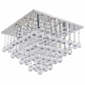 Kryształowa Lampa Sufitowa Plafon Glamour 70x70