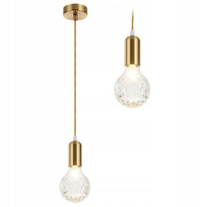 Lampa Sufitowa Wisząca Złota W Stylu Retro Gold