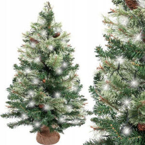 Choinka Sztuczna Świerk Jak Żywa 100 Cm Lampki Led