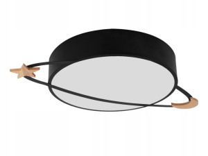 Lampa Plafon Moon Czarny Sufitowa Żyrandol Loft
