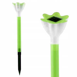 Lampa Solarna Ogrodowa Led Wbijana Kolor Green