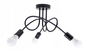 Lampa Sufitowa Wisząca Żyrandol Paradise 3 Czarna