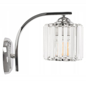 Lampa Ścienna Kinkiet Glamour Kryształowa Chrom