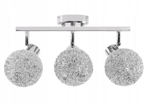 Lampa Sufitowa Wisząca Metal Glamour Chrome 3xe27