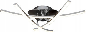 Lampa Sufitowa Plafon Led Modern Nowoczesna Chrom