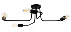 Lampa Sufitowa Żyrandol Plafon Pająk 4 Ramion Loft
