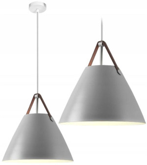 Lampa Wisząca Duża Nowoczesna Buffo E27 Szara