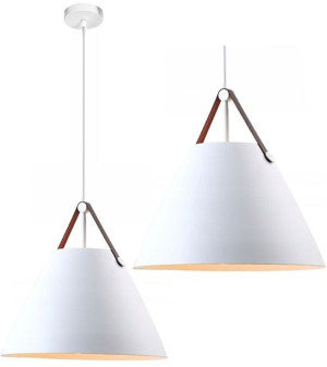 Lampa Wisząca Duża Nowoczesna Buffo E27 Biała