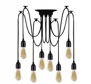 Lampa Sufitowa Wisząca Żyrandol Pająk 8 E27 Led
