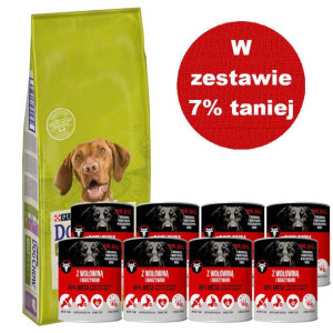 PURINA Dog Chow Adult  Lamb 14kg + Mr.BIG kawałki w sosie z wołowiną 8x800g