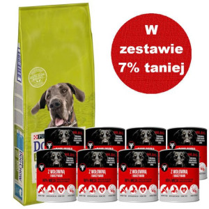 PURINA Dog Chow Adult Large Breed  Turkey 14kg + Mr.BIG kawałki w sosie z w