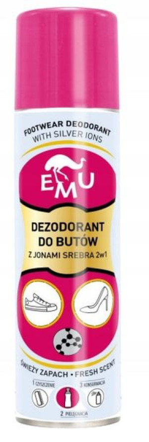 Dezodorant do obuwia z jonami srebra 2w1 EMU