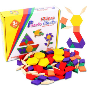 Drewniana Układanka Puzzle Montessori 125el.