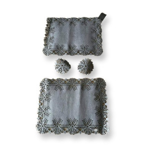 2x Podkładka filcowa świąteczna stół blat 40x30cm Gwiazdki