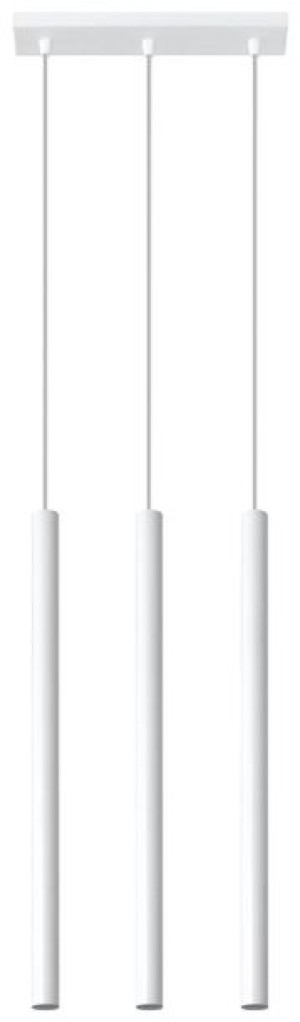 Lampa Sufitowa Wisząca Tuba Rura Pastelo 3 Biała