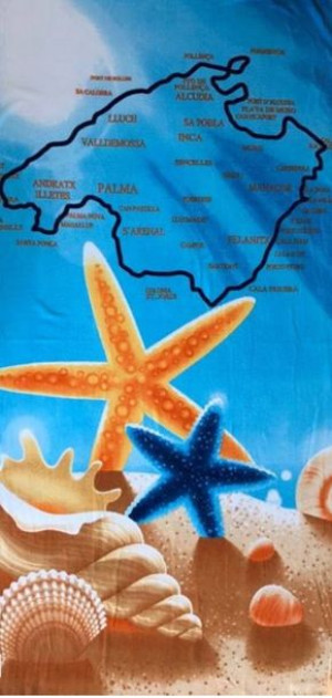 Hit !!! Ręcznik Xxl Plażowy Kąpielowy 86x170 Mikrofibra Muszle