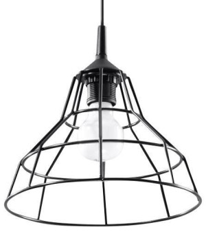 Lampa Wisząca Czarna Sufitowa Loft Metalowa Anata
