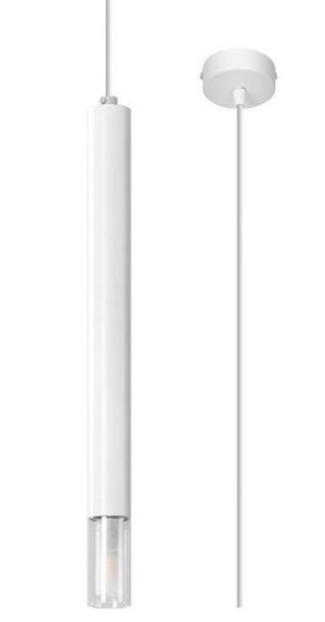 Lampa Wisząca Sufitowa Wezyr Punktowa Tuba 1 Biała