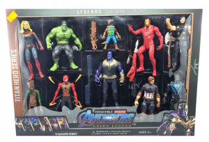 10x Avengers Kapitan Marvel Ameryka Groot Hulk Inn