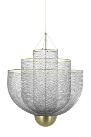 Lampa wisząca ILLUSION BICOLOUR 60 srebrna / złota