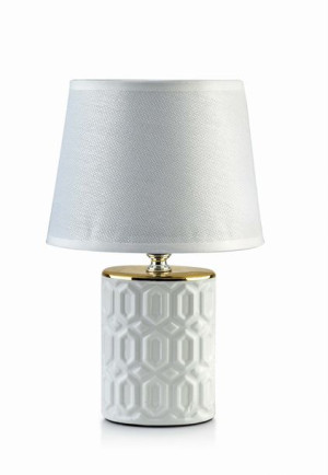 Biała ceramiczna lampa do salonu sypialni glamour