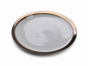 Zdobiony Szary Talerz 20cm