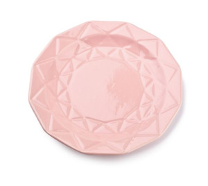 Ceramiczny Obiadowy Różowy Talerz deserowy 19,5cm