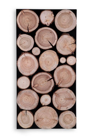 Panel Ścienny Dekoracyjny 76X38X3 Plastry Modrzewia 1 szt Drewno płyta hdf
