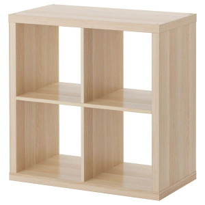 IKEA KALLAX Regał dąb bejcowany na biało 77x77cm