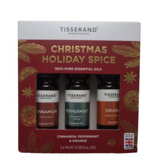 Zestaw 3 olejków eterycznych "Christmas Holiday Spice" w świątecznym opakow