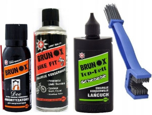 Zestaw smarów rowerowych BRUNOX + szczotka STARTER