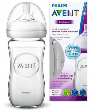 Szklana Butelka Smoczek Avent Natural 240 Ml Szkło
