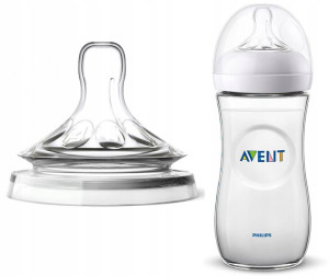 Butelka AVENT NATURAL 330 ml smoczek szybki 6m+