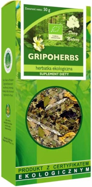 Gripoherbs herbatka Ekologiczna - suplement diety 50 g - Dary Natury
