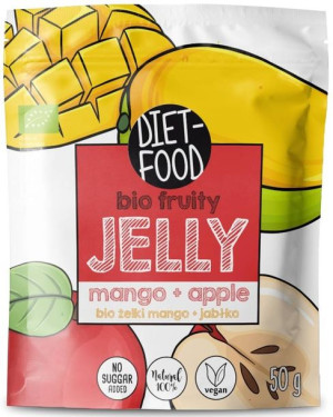Żelki owocowe Mango i Jabłko BIO - Bez Cukru Wegańskie 50 g - Diet Food