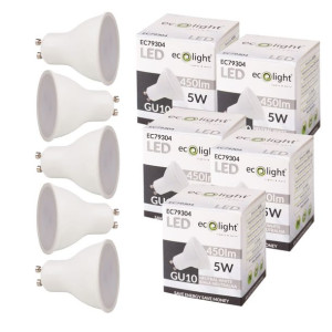 5x Żarówka Led Gu10 5w 4000k Neutralna 5w=40w El