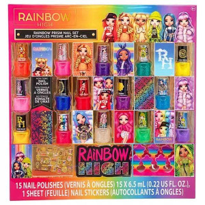Mega Zestaw 15 Lakierów Do Paznokci Rainbow High!