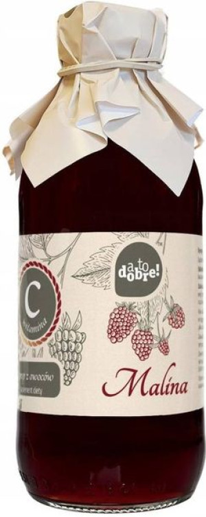 Syrop malinowy z witaminą C Malina - suplement diety 300 ml - A To Dobre