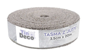 Dekoracyjna Taśma Z Juty 3.5 Cm X 20 M - Szara