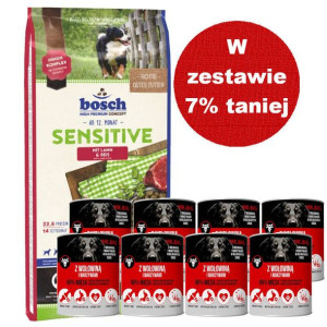 Bosch Sensitive Lamb & Rice, jagnięcina i ryż 15kg + Mr.BIG kawałki w sosie
