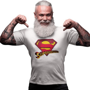 T-shirt/koszulka męska biała - Super Dziadek