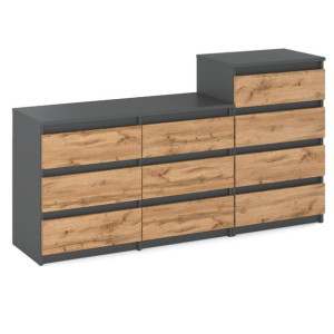 Nowoczesna Komoda Do Pokoju Młodzieżowego Loft 10 Szuflad Duża Szafka 160cm