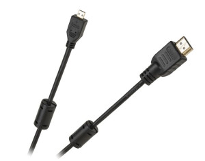 Kabel  wtyk HDMI typ A -  wtyk mikro HDMI typ D Cabletech economic