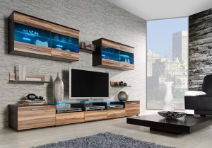 Meblościanka Cama I - wenge / baltimore + LED